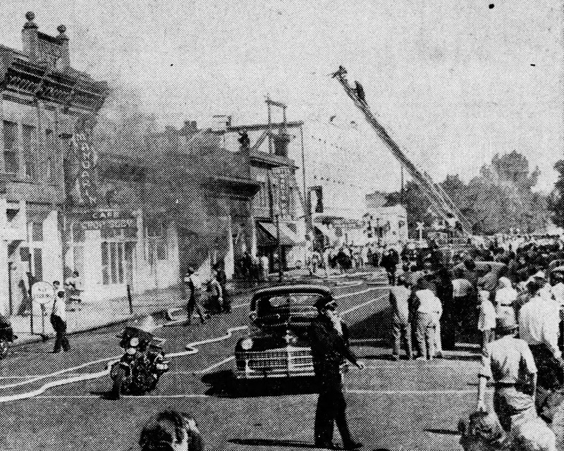 Block on fire, 1948